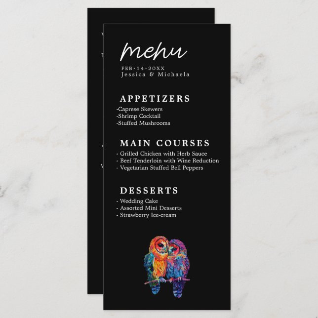 🌈 LGBTQ+-MENÜ + Textbudget Interne Einheit Menükarte (Vorne/Hinten)