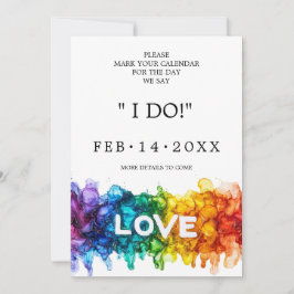🌈 🐦 LGBTQ mit Hochzeit von Lieben Save The Date
