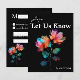 🌈 LGBTQ Mit Songwunsch Petals & Pride RSVP Karte