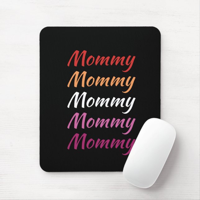 LGBTQ Mommy Lesbian Pride Mama Muttertag Mousepad (Mit Mouse)