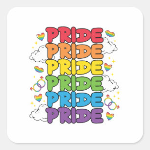 LGBTQ - Monat Quadratischer Aufkleber