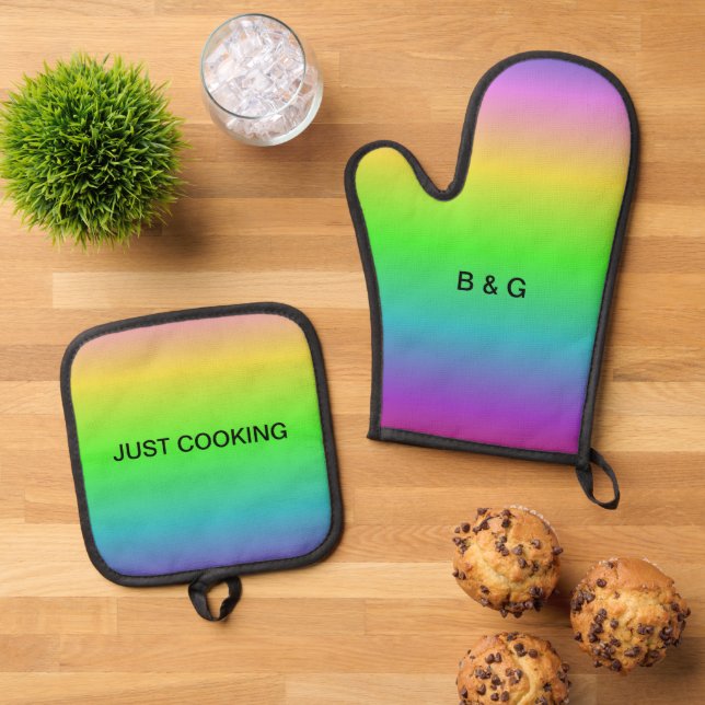 Lgbtq Ofenhandschuh & Topflappen-Set (Oben Unten)