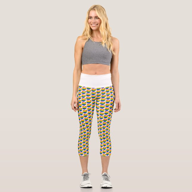 LGBTQ OHIO PRIDE Capri Leggings Yoga (Vorderseite)
