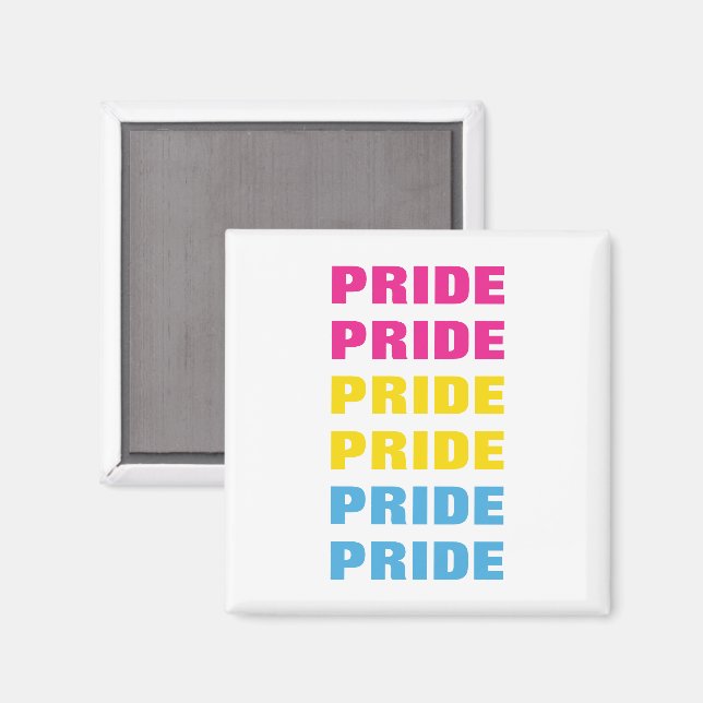 LGBTQ Pansexual Pride Customizable Repeated Text Magnet (Vorderseite/Rückseite)