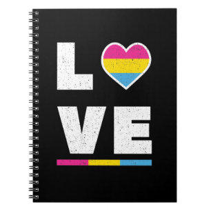 LGBTQ Pansexual Pride Flag Distressive Grunge Lieb Notizblock