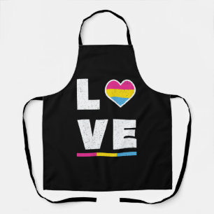 LGBTQ Pansexual Pride Flag Distressive Grunge Lieb Schürze