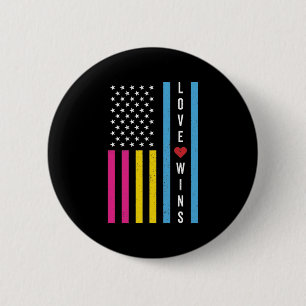 LGBTQ Pansexual Pride Liebe gewinnt amerikanische Button