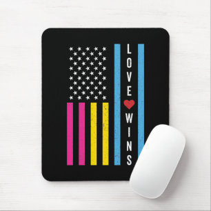 LGBTQ Pansexual Pride Liebe gewinnt amerikanische Mousepad