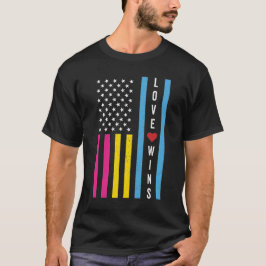 LGBTQ Pansexual Pride Liebe gewinnt amerikanische T-Shirt