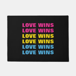 LGBTQ Pansexual Pride Liebe gewinnt benutzerdefini Fußmatte