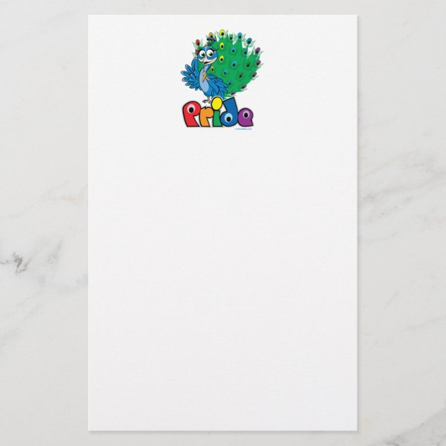 LGBTQ Pfau Briefpapier (Vorderseite)