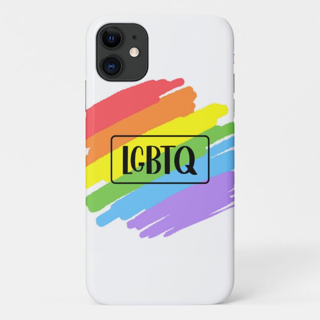 LGBTQ Pinselstriche Rainbow Case-Mate iPhone Hülle (Rückseite)