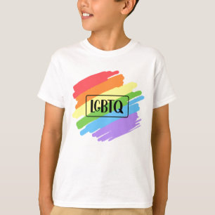 LGBTQ Pinselstriche Rainbow T-Shirt