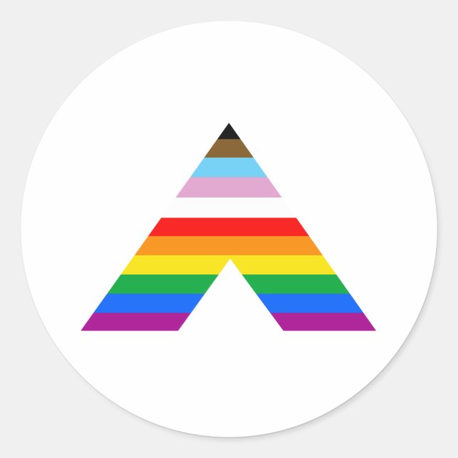 LGBTQ POC-Alligsymbol Runder Aufkleber (Vorderseite)