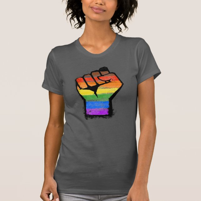 LGBTQ POC Philly Pride Fire T-Shirt (Vorderseite)