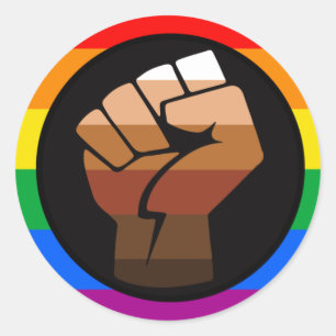 LGBTQ-PREIS (POC-Fistpride) Runder Aufkleber