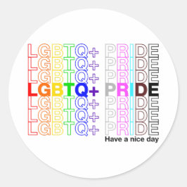 LGBTQ+-Preis Runder Aufkleber