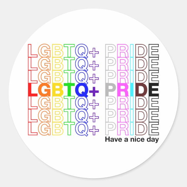 LGBTQ+-Preis Runder Aufkleber (Vorderseite)