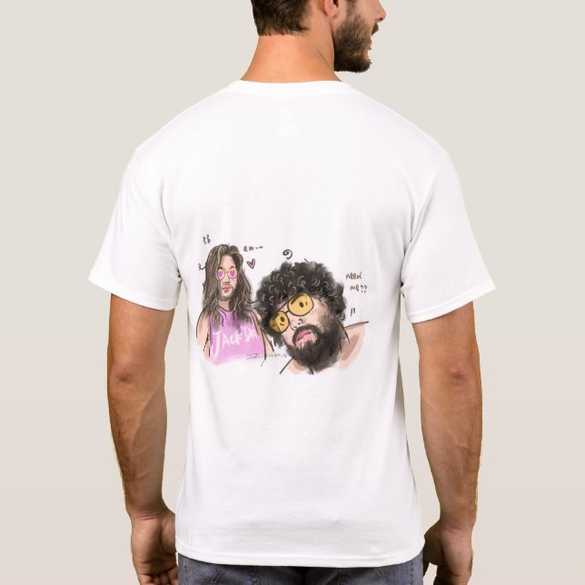 LGBTQ+ Pride Couple Illustration T - Shirt (Rückseite)
