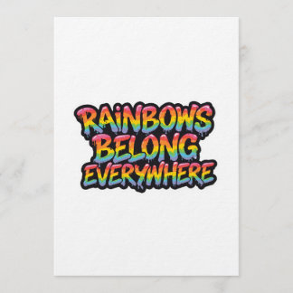 LGBTQ Pride Design – “Rainbows Belong Everywhere” Einladung