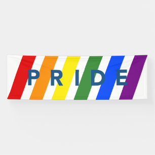 LGBTQ PRIDE Diagonal-Regenbogenstreifen Banner