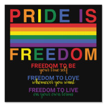 LGBTQ Pride ist Freiheit beim Regenbogenflaggen