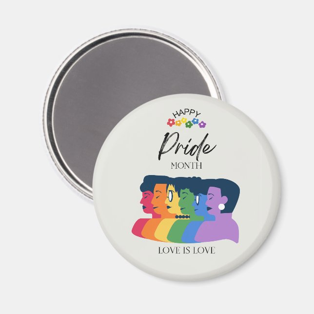 LGBTQ PRIDE Monat Party Magnet (Vorderseite/Rückseite)