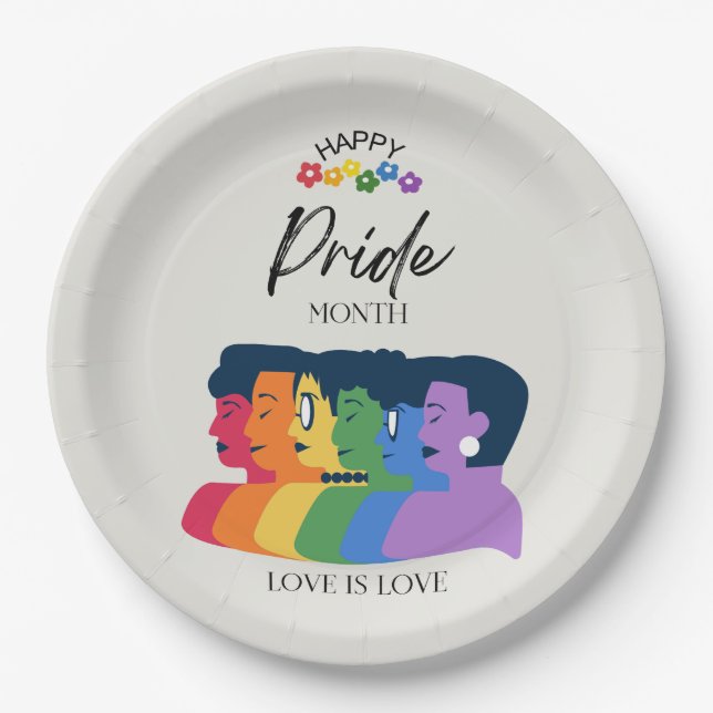 LGBTQ PRIDE Monat Party Pappteller (Vorderseite)