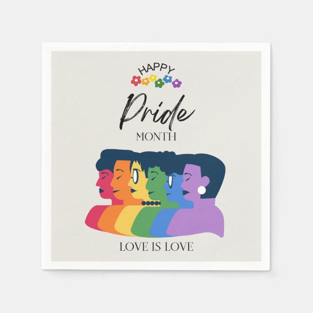 LGBTQ PRIDE Monat Party Serviette (Vorderseite)