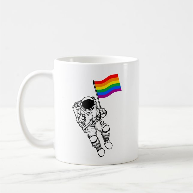 LGBTQ Pride Moonman Kaffeetasse (Links)
