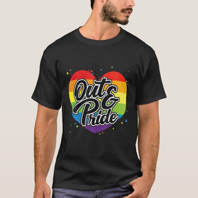 LGBTQ Pride non Binary Proud Ally Trans T-Shirt (Vorderseite)