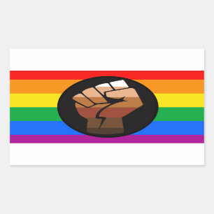 LGBTQ-PRIDE (POC-Fistrate) Rechteckiger Aufkleber
