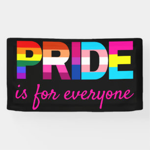 LGBTQ Pride Rainbow Colors Typografy Banner