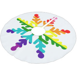 LGBTQ Pride Rainbow Farbenfrohe Weihnachtsschneefl Polyester Weihnachtsbaumdecke