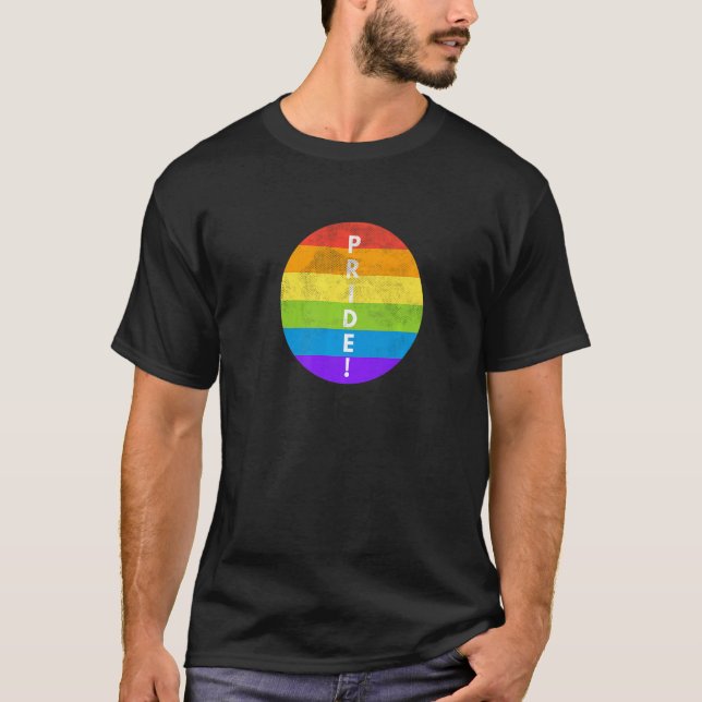 LGBTQ Pride Rainbow Flag Equality Gay Lesbian Tran T-Shirt (Vorderseite)