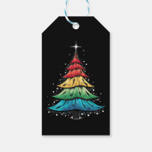 LGBTQ Pride Rainbow Flag Gay Christmas Trees Gesch Geschenkanhänger