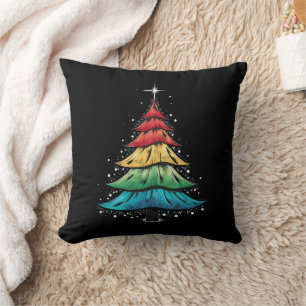 LGBTQ Pride Rainbow Flag Gay Christmas Trees Gesch Kissen