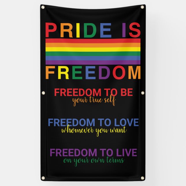 LGBTQ Pride Rainbow Flag ist Freedom Gay Rights Banner (Vertikal)
