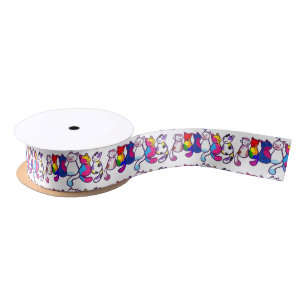 LGBTQ Pride Rainbow Kitty Cats Satinband