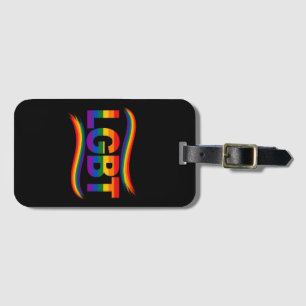 LGBTQ+ Pride Regenbogen-Typografie-Design Gepäckanhänger