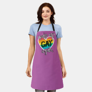 LGBTQ Pride selbstironische Regenbogenflagge lila Schürze