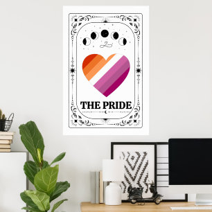 LGBTQ Pride Tarot Lesbisch Gay Trans Queer Regenbo Poster