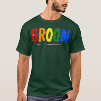 LGBTQ Pride Wedding Groom T-Shirt