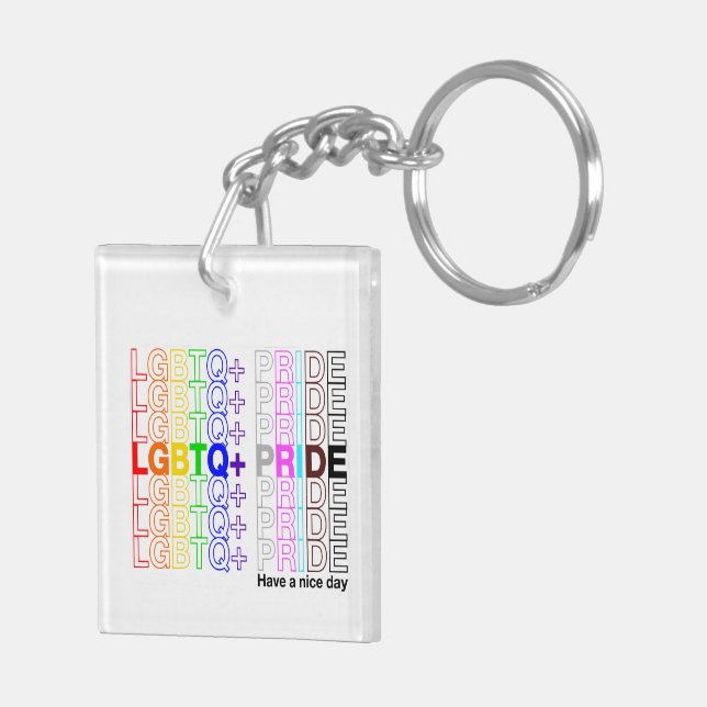 LGBTQ+ Primarakrylus Schlüsselanhänger (Rückseite rechts)