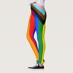 LGBTQ & Prix Leggings - RegenbogenProgress-Flag