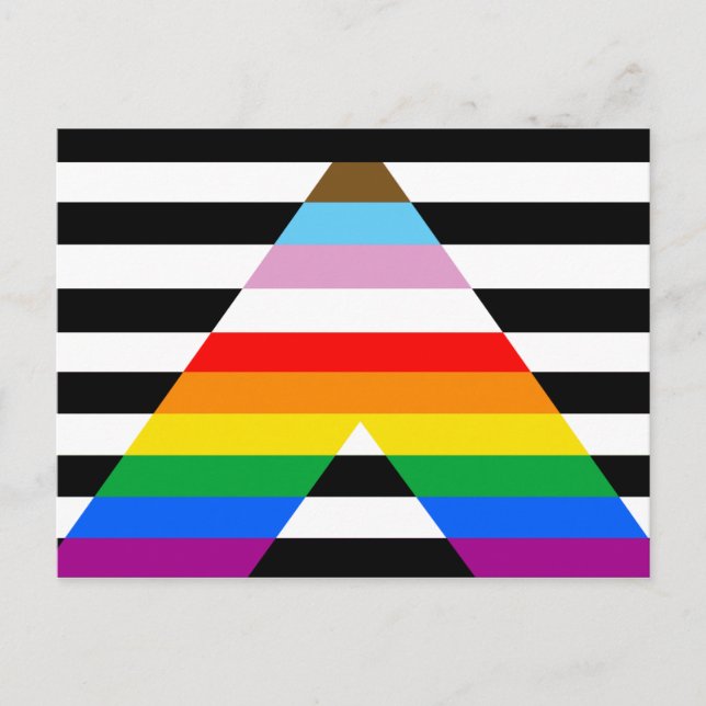 LGBTQ Progress Ally Stolzflagge Postkarte (Vorderseite)
