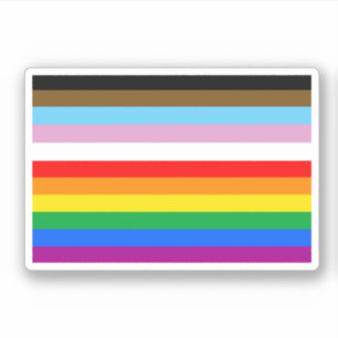 LGBTQ+ Progress-Flag- Streifen Aufkleber