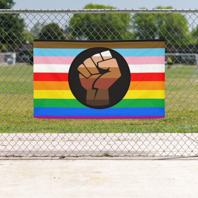 LGBTQ+ PROGRESS POC-Prix-Flag Banner (Insitu)