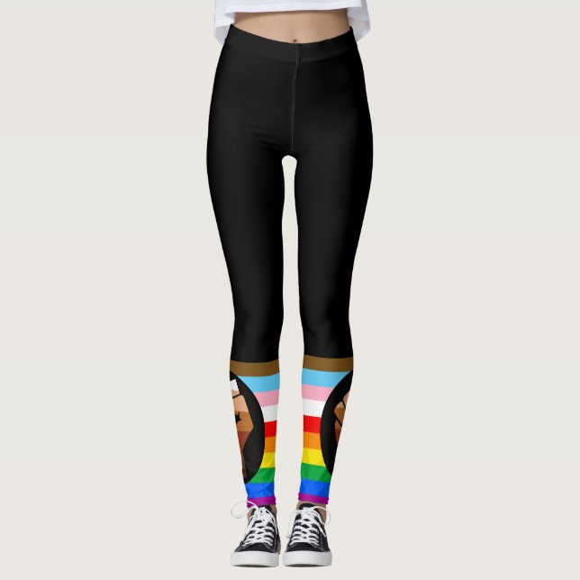 LGBTQ+ PROGRESS POC-Prix-Flag Leggings (Vorderseite)