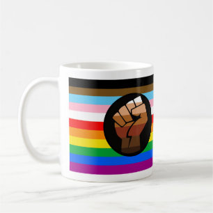 LGBTQ+ Progress POC Stolzflagge Kaffeetasse